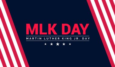 Martin Luther King 'i, Amerika Birleşik Devletleri' nin Ocak ayındaki küçük bayramını, vatansever Amerikan unsurlarını kutlayın. Poster, kart, afiş, arkaplan