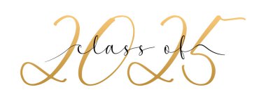 Beyaz arkaplanda izole edilmiş baskı için 2025 Vector tasarımı mezuniyet Tipografi sınıfı. Mezuniyet 2025. Mezuniyet vektörü