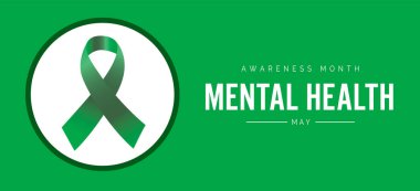 Mayıs, Zihinsel Sağlık Farkındalığı Ay sonrası tasarım, afiş illüstrasyonudur