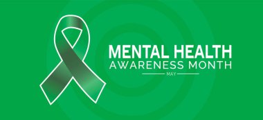 Mayıs, Zihinsel Sağlık Farkındalığı Ay sonrası tasarım, afiş illüstrasyonudur