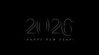 Mutlu yıllar 2026 Yaratıcı Selamlar ve Kutlama Animasyon Video kalitesi