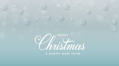 Mutlu Noeller ve Mutlu Yıllar Tebrik kartı ya da davetiye şablonu Altın Noel metniyle arka planda