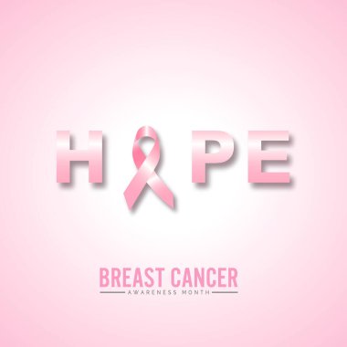 Göğüs kanseri farkındalığı ve pembe arka planda sallanan kurdele