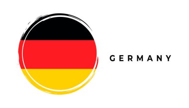 Almanya Bayrak Sallama Arkaplanı. Birleşme Günü Tasarım Vektörü İllüstrasyonu. Almanya Bayrak Fırçası