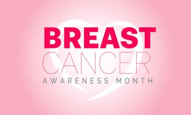 Arka planda, poster, afiş ve illüstrasyon için meme kanseri farkındalığı ayı kampanyası tasarımı izole edildi