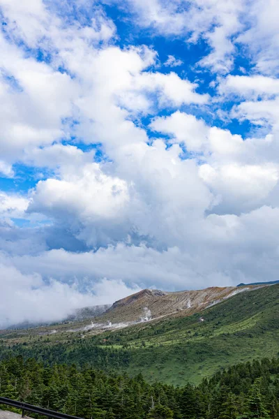 Шига Коген Великолепным Видом Гору Ширан Перевала Шибу Японии — стоковое фото