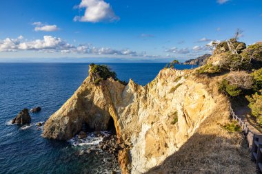 Izu Koganezaki 'nin at şeklindeki kaya oluşumları..