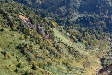 Shibu 'nun harika manzarası Japonya' da Shiga Kogen 'i geçiyor..