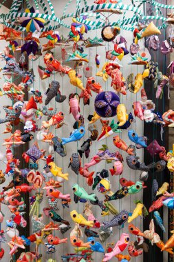Many hanging hina dolls of Izu Inatori. clipart