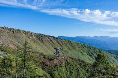 Majestic scenery at the southern foot of Mt. Kusatsu-Shirane in summer. clipart