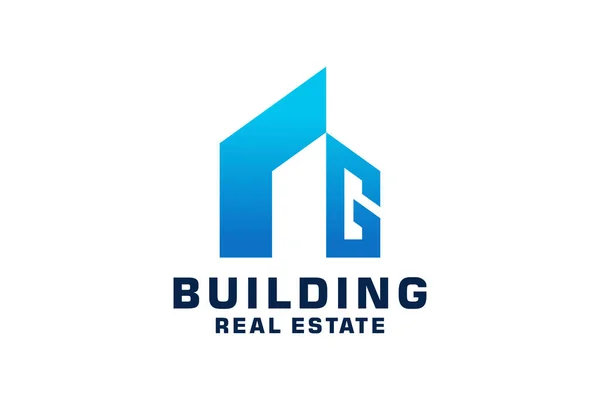 Initials Letter Realtor Real Estate Property Business Logo — Stock Vector