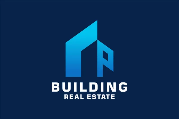 Initials Letter Realtor Real Estate Property Business Logo — Stock Vector