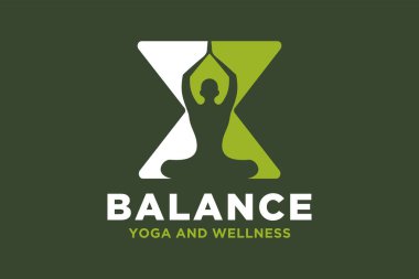 Yoga tasarımı kavramına sahip vektör X başlangıç logosu