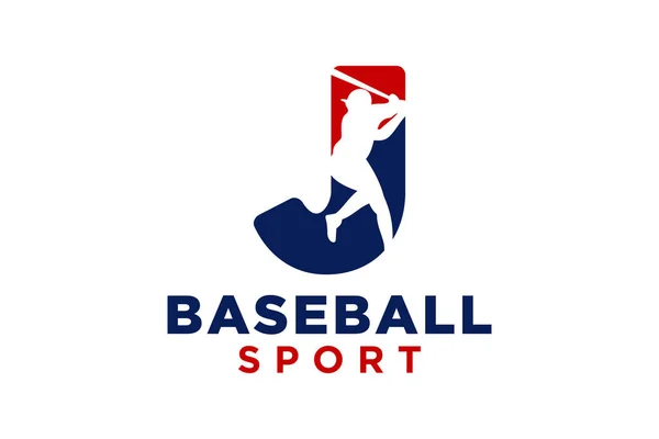 Letra Logotipo Béisbol Icono Vector Plantilla — Archivo Imágenes Vectoriales