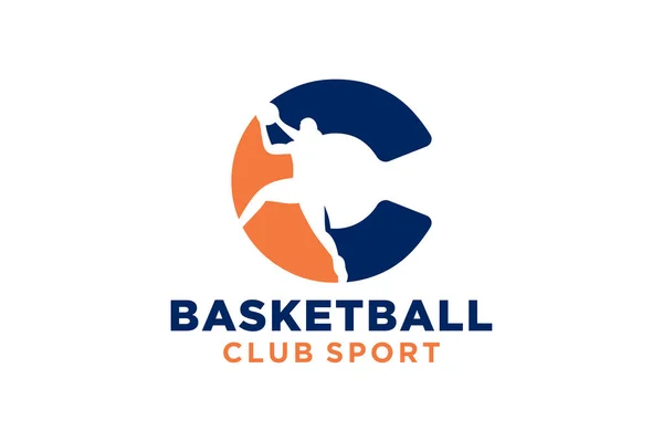 首字母C篮球标志图标 篮球运动标志 — 图库矢量图片
