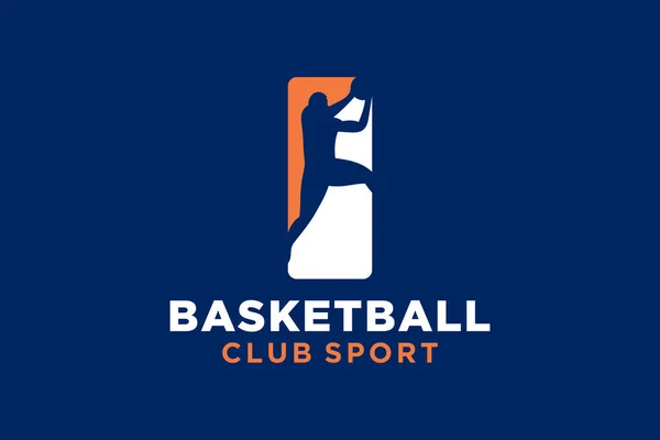 首字母一篮球标志图标 篮球运动标志 — 图库矢量图片
