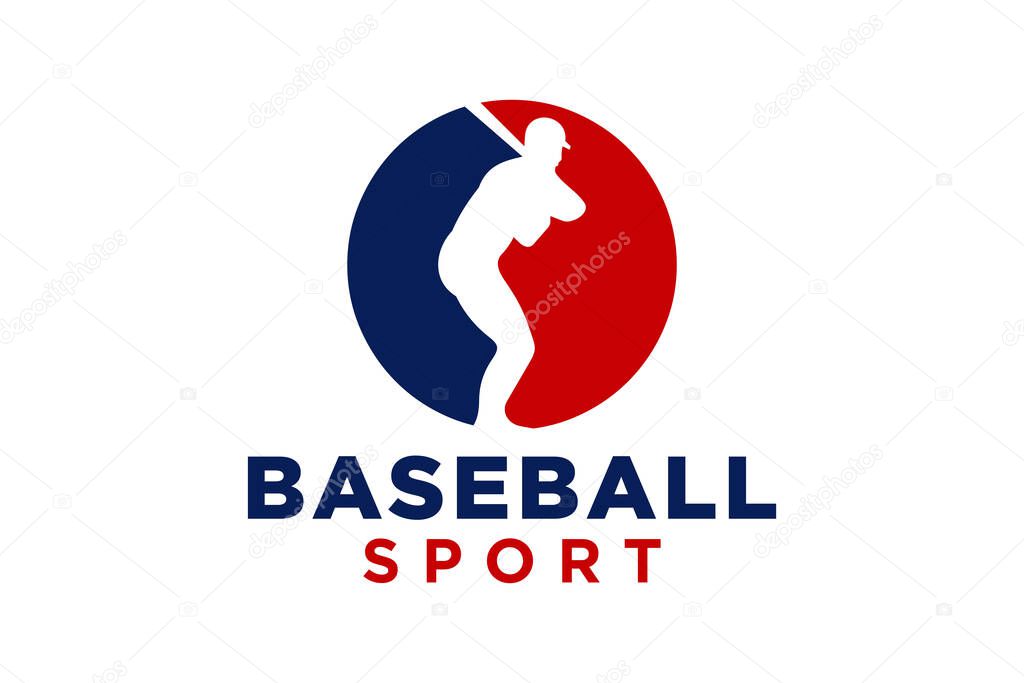 Letter O baseball logo icon vector template