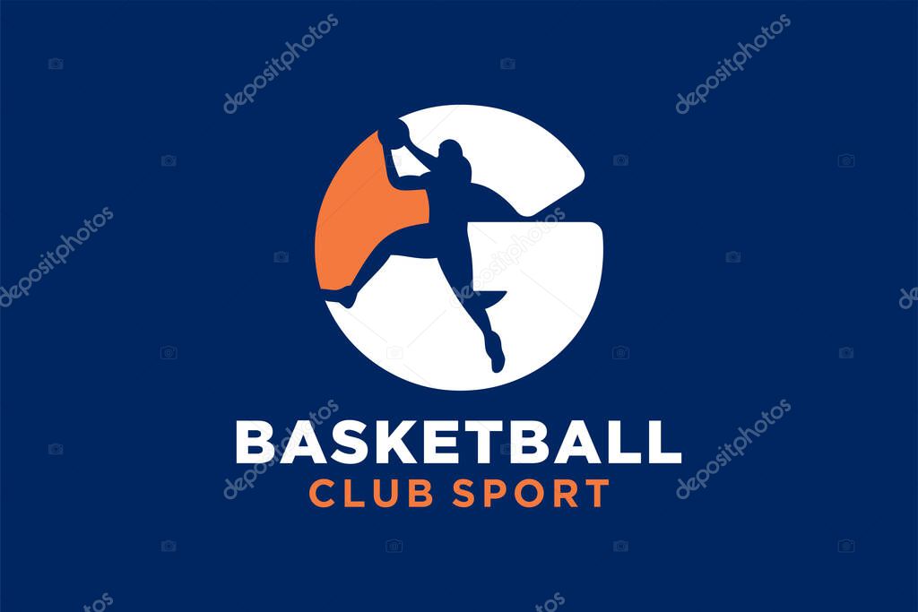 Initial letter G basketball logo icon. basket ball logotype symbol