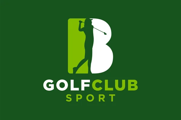 Golf yaratıcı geometrik modern logo tasarımlı vektör harfleri B