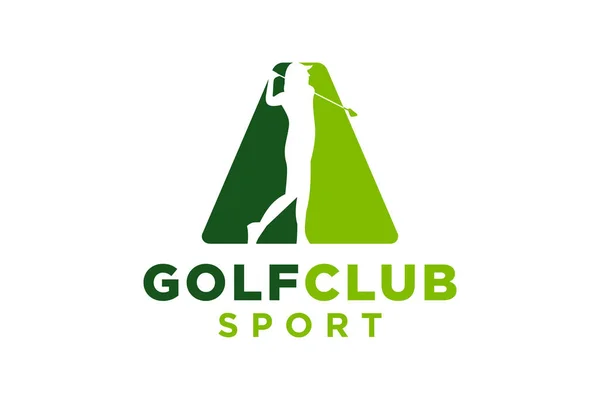 Golf yaratıcı geometrik modern logo tasarımlı vektör harfleri A.