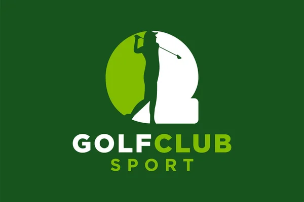 Golf Yaratıcı Geometrik Modern Logo Tasarımlı Harfinin Baş Harfleri — Stok Vektör