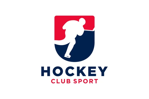 Vector Iniciales Letra Con Diseño Logotipo Moderno Geométrico Creativo Hockey — Vector de stock