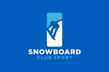 Snowboard yaratıcı geometrik modern logo tasarımlı vektör baş harfleri I