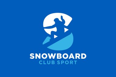 Snowboard yaratıcı geometrik modern logo tasarımlı S harfinin baş harfleri.