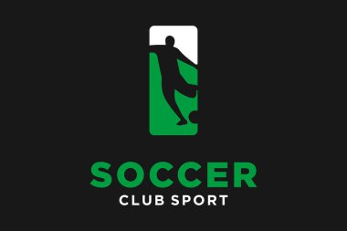 Futbolun yaratıcı geometrik modern logo tasarımlı baş harfleri I