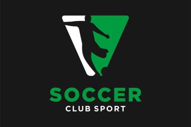 Futbolun yaratıcı geometrik modern logosuyla V harfinin baş harfleri.