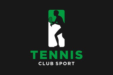 Tenis yaratıcı geometrik modern logo tasarımlı vektör baş harfleri I