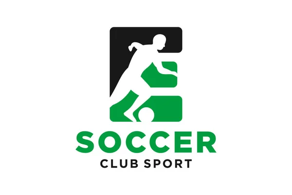 Letra Iniciais Vetoriais Com Design Logotipo Moderno Geométrico Criativo Futebol — Vetor de Stock