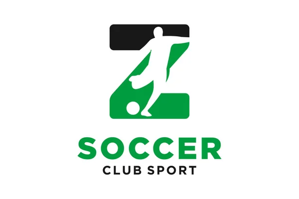 サッカー創造的な幾何学的なモダンなロゴデザインのベクトルイニシャル文字Z — ストックベクタ