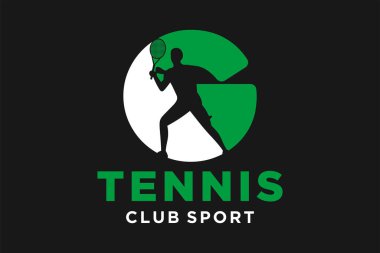 Tenis yaratıcı geometrik modern logo tasarımlı G harfinin baş harfleri.