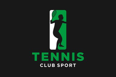 Tenis yaratıcı geometrik modern logo tasarımlı vektör baş harfleri I