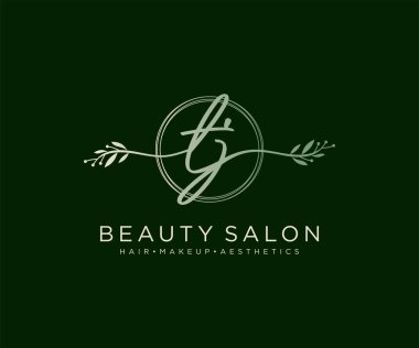 İlk TJ kadın logo koleksiyonu şablonu. İmzalı el yazısı logosu, düğün, moda, mücevher, butik, çiçek ve botanik herhangi bir şirket için yaratıcı şablona sahip.