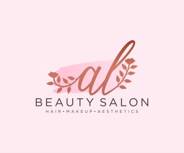 AL kadın logo koleksiyonu şablonu. İlk imzalı el yazısı logosu, düğün, moda, mücevher, butik, çiçek ve botanik, herhangi bir şirket veya işletme için yaratıcı şablona sahip..