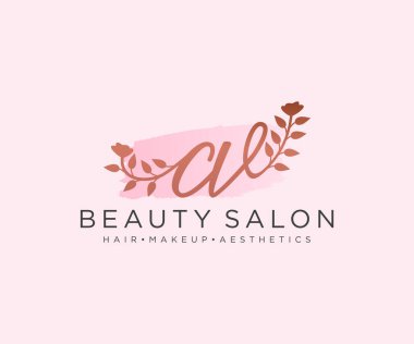 CV kadın logo koleksiyonu şablonu. İlk imzalı el yazısı logosu, düğün, moda, mücevher, butik, çiçek ve botanik, herhangi bir şirket veya işletme için yaratıcı şablona sahip..