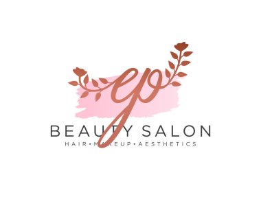 EP kadınsı logo koleksiyonu şablonu. İlk imzalı el yazısı logosu, düğün, moda, mücevher, butik, çiçek ve botanik, herhangi bir şirket veya işletme için yaratıcı şablona sahip..