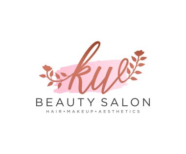 KW kadın logo koleksiyonu şablonu. İlk imzalı el yazısı logosu, düğün, moda, mücevher, butik, çiçek ve botanik, herhangi bir şirket veya işletme için yaratıcı şablona sahip..