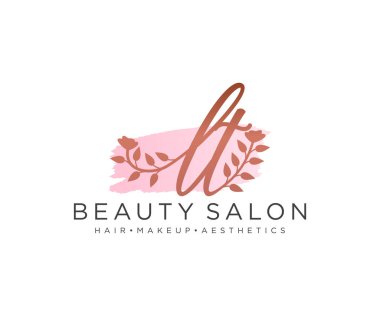 LT kadın logo koleksiyonu şablonu. İlk imzalı el yazısı logosu, düğün, moda, mücevher, butik, çiçek ve botanik, herhangi bir şirket veya işletme için yaratıcı şablona sahip..