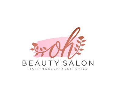 Oh dişi logo koleksiyonu şablonu. İlk imzalı el yazısı logosu, düğün, moda, mücevher, butik, çiçek ve botanik, herhangi bir şirket veya işletme için yaratıcı şablona sahip..
