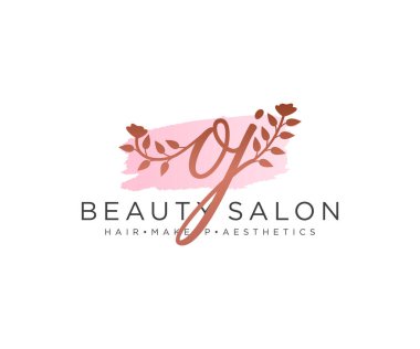OJ kadın logo koleksiyonu şablonu. İlk imzalı el yazısı logosu, düğün, moda, mücevher, butik, çiçek ve botanik, herhangi bir şirket veya işletme için yaratıcı şablona sahip..