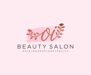 Yaşlı kadın logo koleksiyonu şablonu. İlk imzalı el yazısı logosu, düğün, moda, mücevher, butik, çiçek ve botanik, herhangi bir şirket veya işletme için yaratıcı şablona sahip..