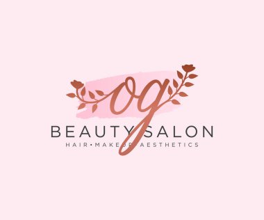 OG kadın logo koleksiyonu şablonu. İlk imzalı el yazısı logosu, düğün, moda, mücevher, butik, çiçek ve botanik, herhangi bir şirket veya işletme için yaratıcı şablona sahip..