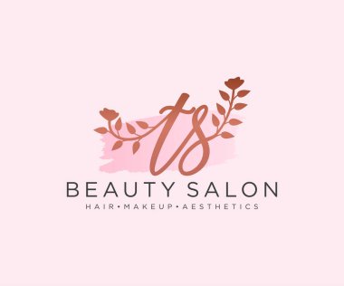 TS kadınsı logo koleksiyonu kalıpları. İlk imzalı el yazısı logosu, düğün, moda, mücevher, butik, çiçek ve botanik, herhangi bir şirket veya işletme için yaratıcı şablona sahip..