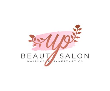 UP kadınsı logo koleksiyonu şablonu. İlk imzalı el yazısı logosu, düğün, moda, mücevher, butik, çiçek ve botanik, herhangi bir şirket veya işletme için yaratıcı şablona sahip..