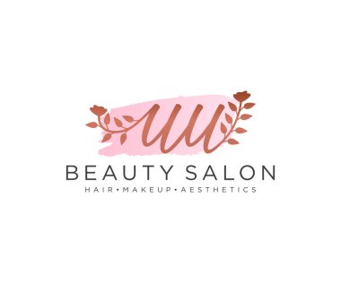 UU kadınsı logo koleksiyonu şablonu. İlk imzalı el yazısı logosu, düğün, moda, mücevher, butik, çiçek ve botanik, herhangi bir şirket veya işletme için yaratıcı şablona sahip..