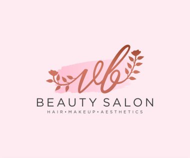 VB kadınsı logo koleksiyonu şablonu. İlk imzalı el yazısı logosu, düğün, moda, mücevher, butik, çiçek ve botanik, herhangi bir şirket veya işletme için yaratıcı şablona sahip..