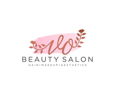 VO kadın logo koleksiyonu şablonu. İlk imzalı el yazısı logosu, düğün, moda, mücevher, butik, çiçek ve botanik, herhangi bir şirket veya işletme için yaratıcı şablona sahip..